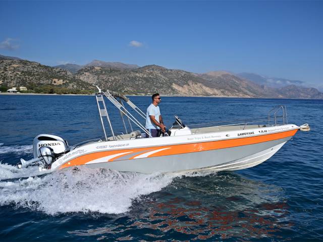 Boat Rental GT 23 Open 250 Hp in Peleochora Chania South Crete
